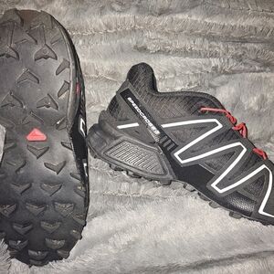 Salomon, 7.5, Black & white, Worn once